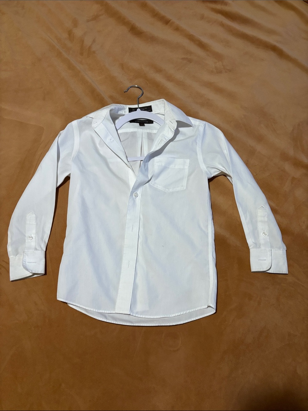 Nordstrom White Button-Down Dress Shirt for Kids